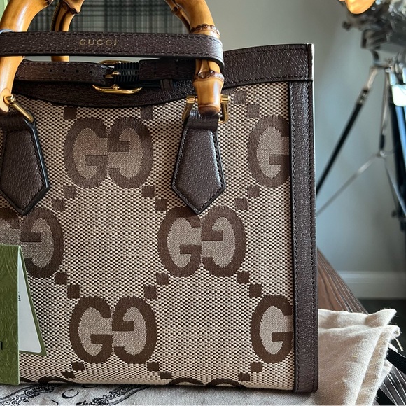 Gucci Beige and Brown Monogram Tote - Picture 8 of 16